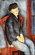 Amedeo Modigliani Young Seated Boy with Cap oil painting picture wholesale